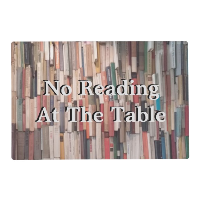 Humorous Sayings on Stacks of Books Placemat (Front)