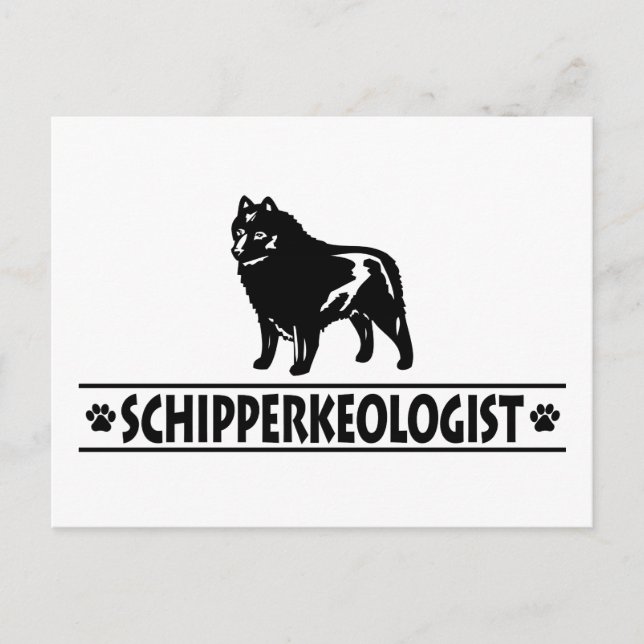 Humorous Schipperke Postcard (Front)