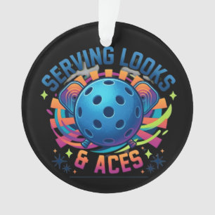 Humorous Serving Looks & Aces Quote Personalized Ornament