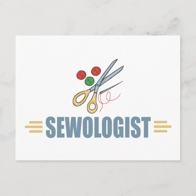 Humorous Sewing Postcard (Front)