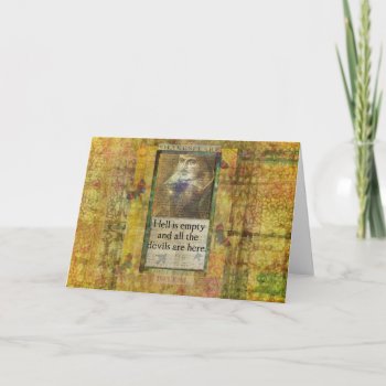 Humorous Shakespeare Quote Art Words Card by shakespearequotes at Zazzle