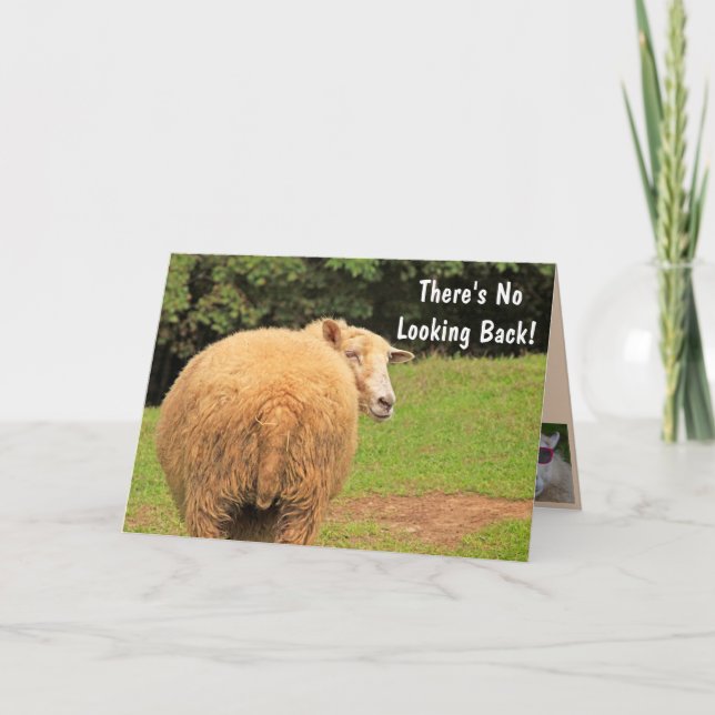 Humorous Sheep Advice Birthday Card (Front)