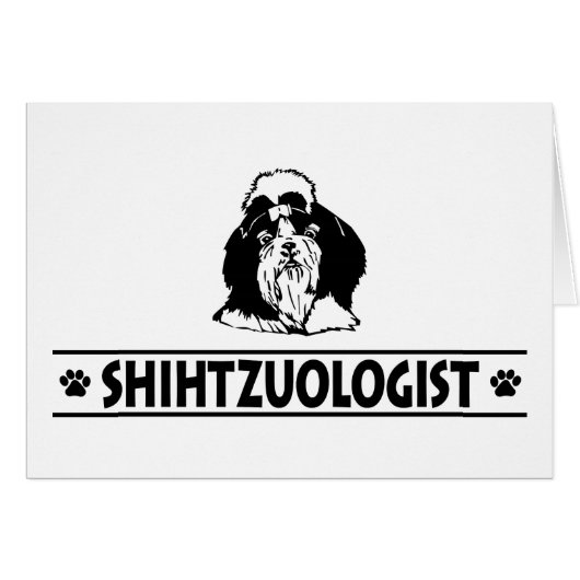 Humorous Shih Tzu Cards (Front Horizontal)