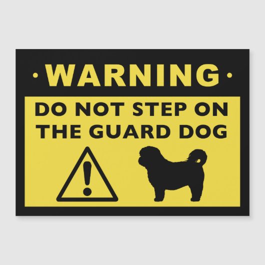 Humorous Shih Tzu Guard Dog Warning (Front)