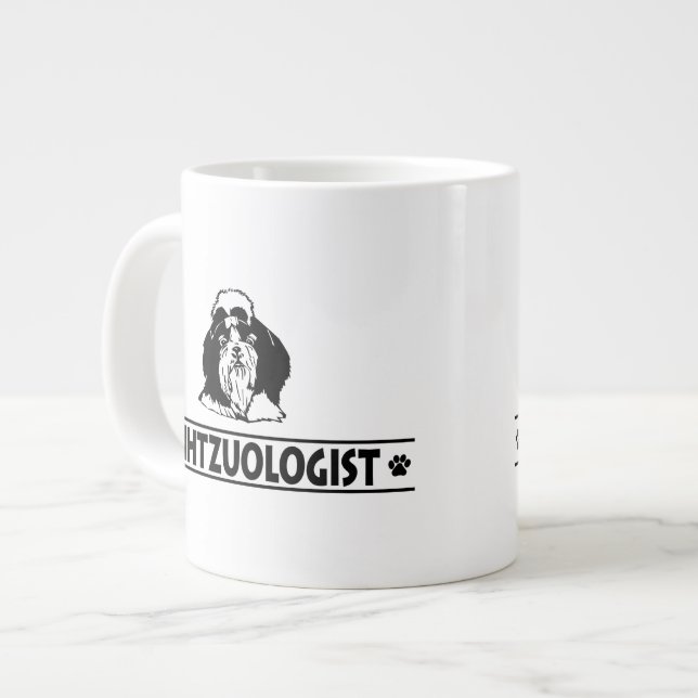 Humorous Shih Tzu Large Coffee Mug (Front Left)
