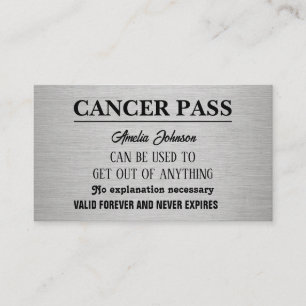 Humorous Silver Breast Cancer Encouragement Card