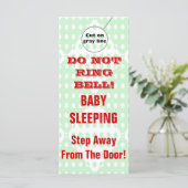 Humorous Sleeping Baby Door Hangers Doorhanger (Standing Front)