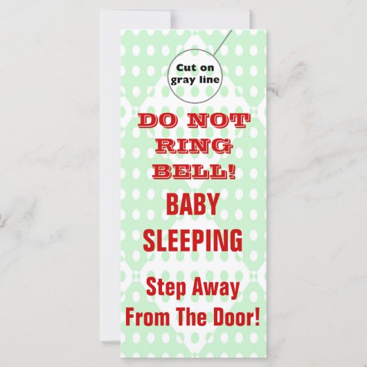 Humorous Sleeping Baby Door Hangers Doorhanger (Front)