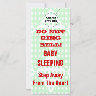 Humorous Sleeping Baby Door Hangers Doorhanger