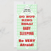 Humorous Sleeping Baby Door Hangers Doorhanger (Front)