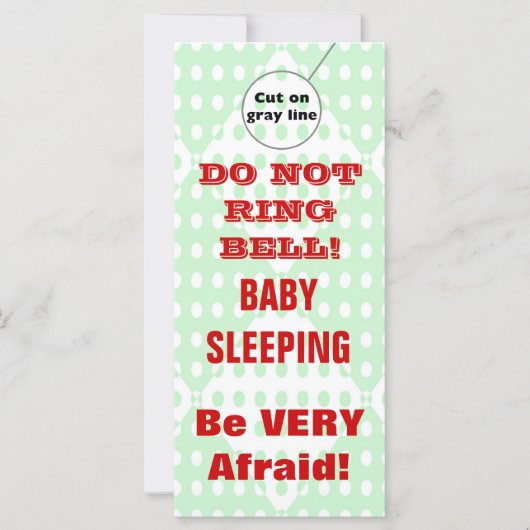 Humorous Sleeping Baby Door Hangers Doorhanger (Front)