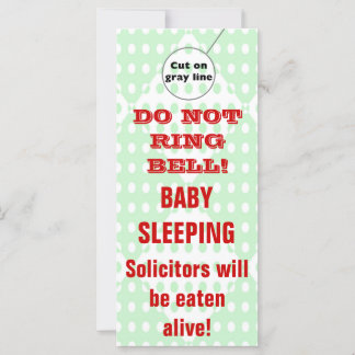Humorous Sleeping Baby Door Hangers Doorhanger