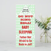 Humorous Sleeping Baby Door Hangers Doorhanger (Standing Front)