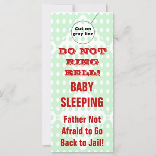 Humorous Sleeping Baby Door Hangers Doorhanger (Front)