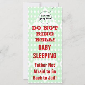 Humorous Sleeping Baby Door Hangers Doorhanger