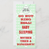 Humorous Sleeping Baby Door Hangers Doorhanger (Front)