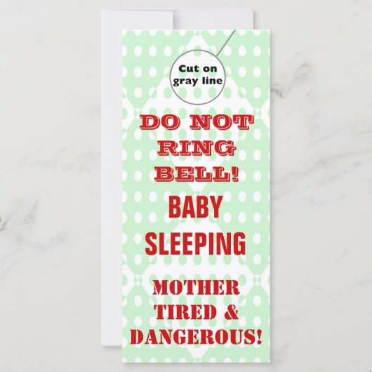 Humorous Sleeping Baby Door Hangers Doorhanger (Front)