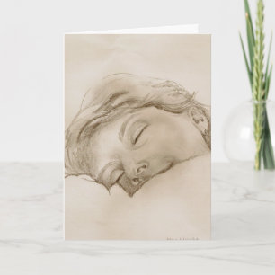 Humorous Sleeping Lady Birthday Card