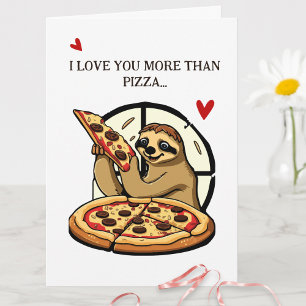 Humorous Sloth I Love You Funny Valentines Day Card