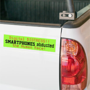 Humorous Smartphones Abducted the Human Race Bumper Sticker