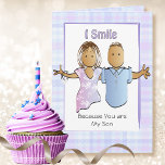 Humorous Son Funny Saying Cartoon Ethnic Birthday Card<br><div class="desc">Does your son enjoy a good laugh? This humorous birthday card has a great punch line to put a smile on his face</div>