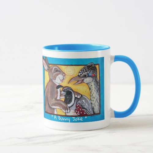 Humorous Southwest Animal Rabbit Quail Roadrunner Mug