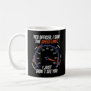 Humorous speed limit car design coffee mug