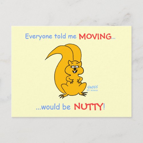 Humorous Squirrel Moving Announcement