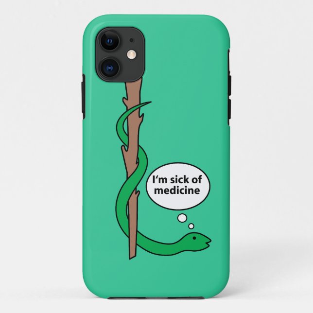 Humorous Staff of Asclepius Case-Mate iPhone Case (Back)
