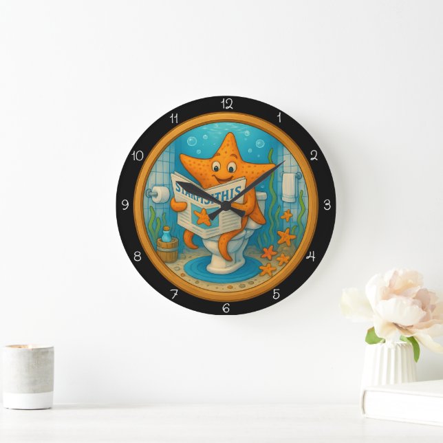 Humorous Starfish Bathroom Clock (Home)