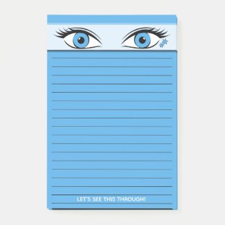Humorous Steely Blue Eyes Staring Atop Lined