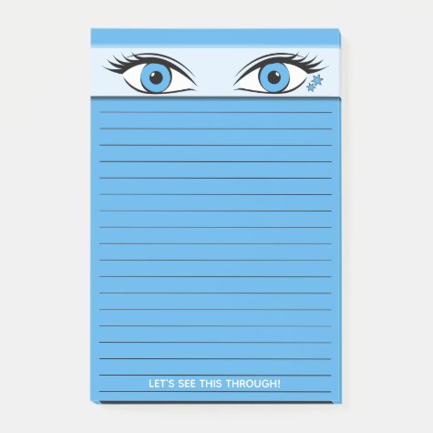 Humorous Steely Blue Eyes Staring Atop Lined