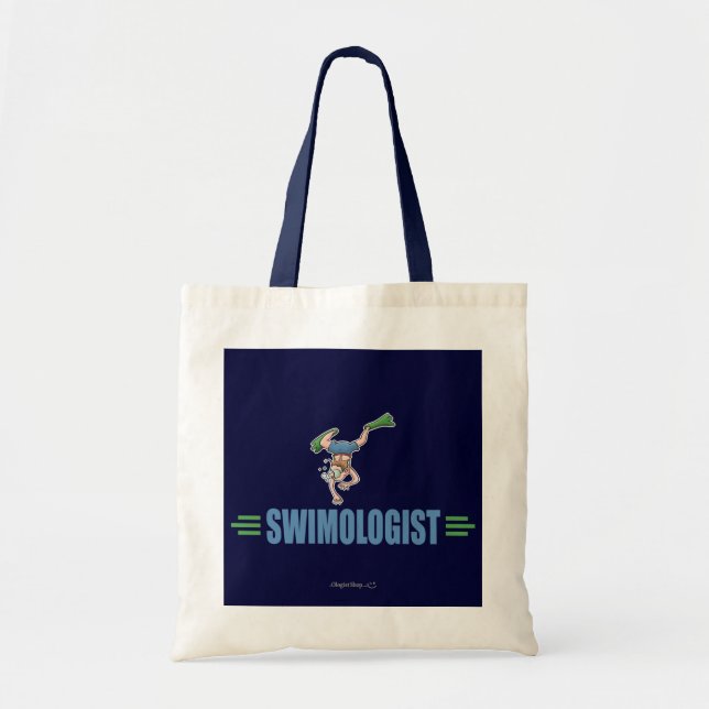 Humorous Swimming Tote Bag (Front)