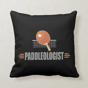 Humorous Table Tennis Throw Pillow