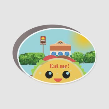 Humorous Taco Oval Magnet by SharonCullars at Zazzle