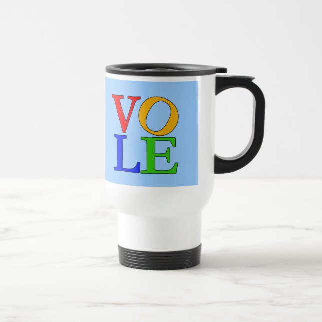 Humorous Take on LOVE T-shirts and Gifts Travel Mug (Right)