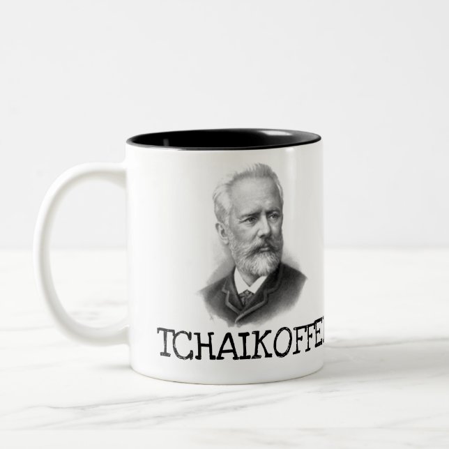 HUMOROUS TCHAIKOFFEE  COFFEE MUG (Left)