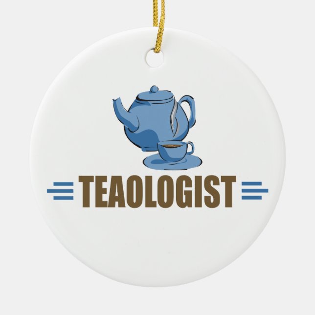 Humorous Tea Ceramic Ornament (Front)