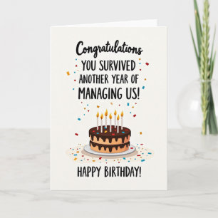 Humorous Team Birthday Card