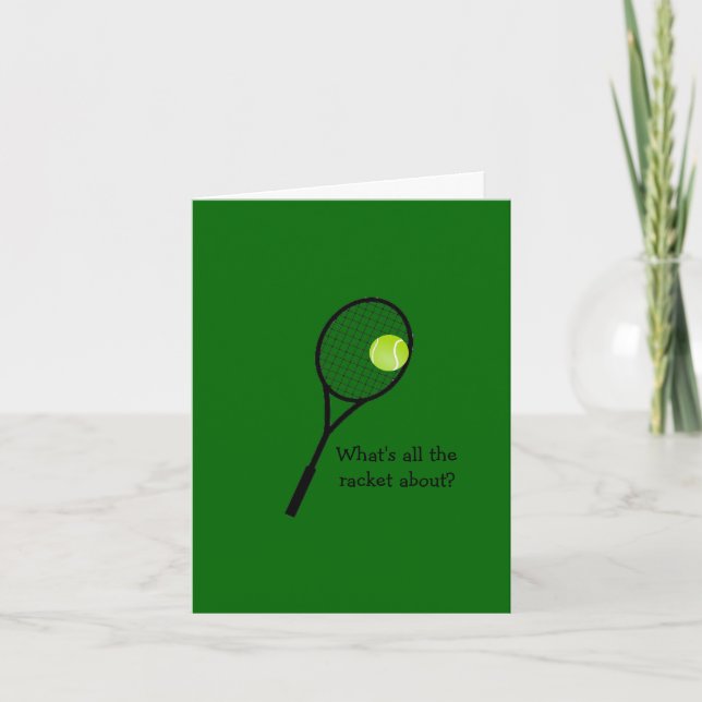 Humorous Tennis Birthday card (Front)