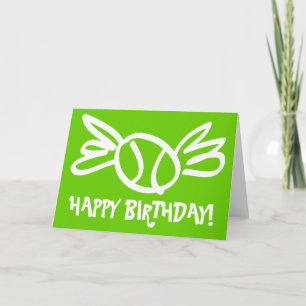 Humorous tennis card for Birthdays