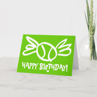 Humorous tennis card for Birthdays