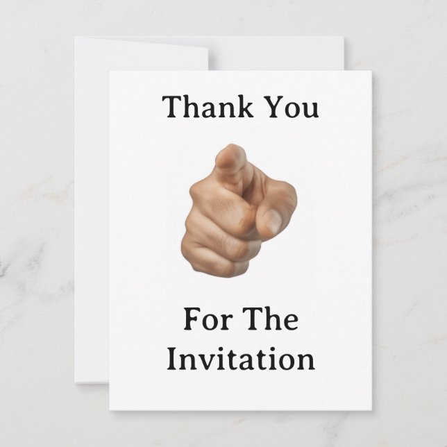 Humorous Thank You Card (Front)