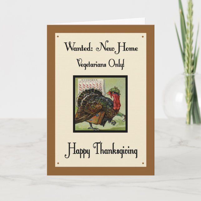 Humorous Thanksgiving Day Card (Front)
