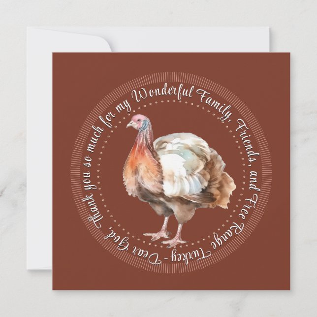 Humorous Thanksgiving Prayer for Family & Friends Invitation (Front)