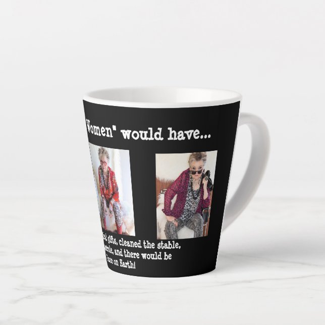 Humorous Three Wise Women at Christmas  Latte Mug (Right Angle)