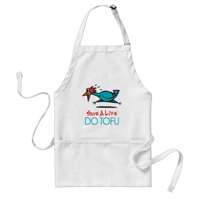 Humorous Tofu Design Adult Apron (Front)