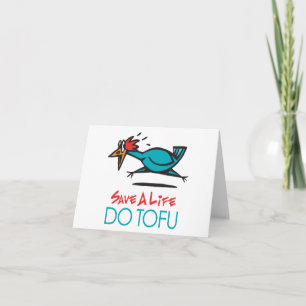 Humorous Tofu Design Holiday Card