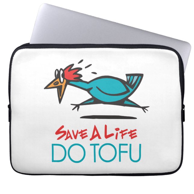 Humorous Tofu Design Laptop Sleeve (Front)