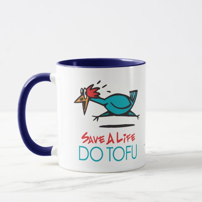 Humorous Tofu Design Mug (Left)